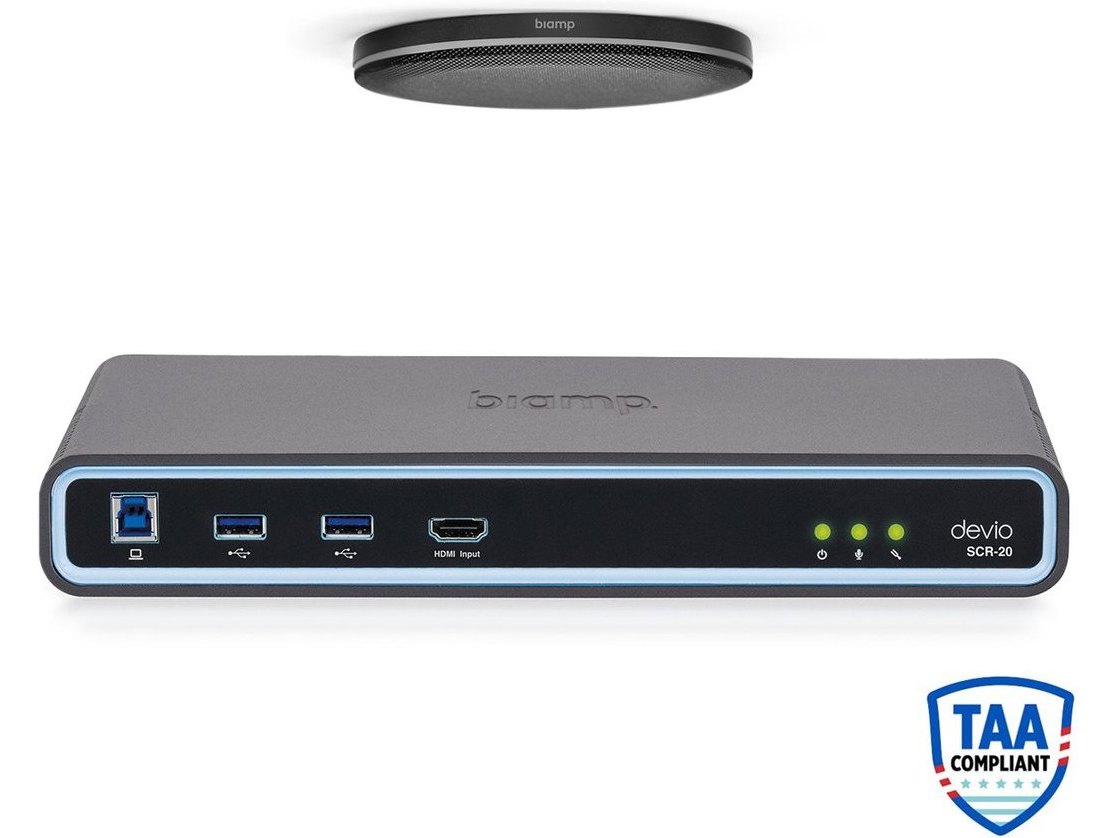 Devio SCR-20CX Conferencing Hub with Ceiling Mic (Black)
