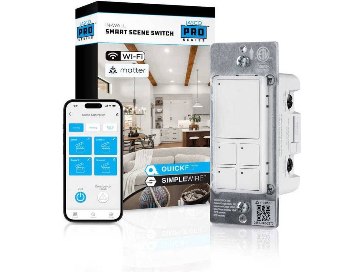JascoPro 81914 Matter-Enabled WiFi Smart Scene Switch