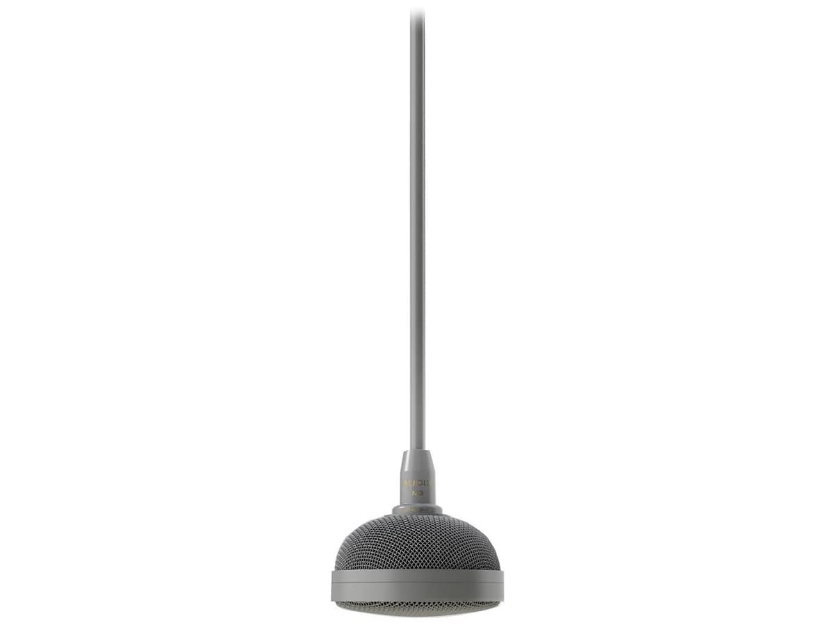 Audix M3G6 Tri-Element Pre-Polarized Condenser Hypercardioid Hanging Ceiling Microphone with 6' Cable - Gray