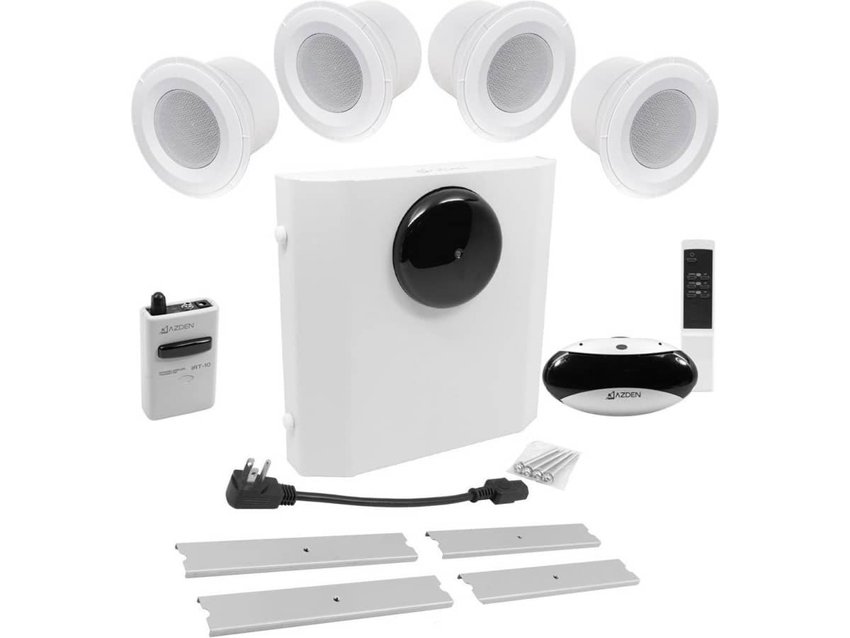 Classroom Sound System with Pure Resonance Audio C5 4" Ceiling Speakers and Azden IR-CSX Infrared Wireless System