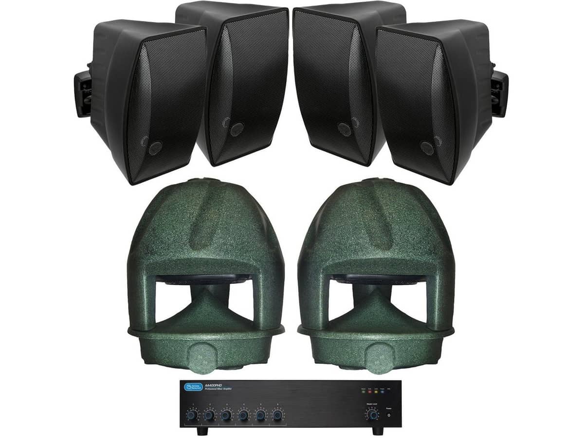 Outdoor Sound System with 10 SoundTube XT850 and 12 SoundTube SM500i-II-WX Speakers