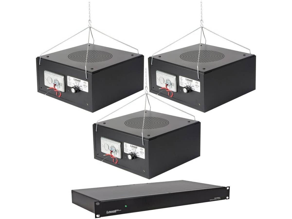 Office Sound Masking System with 12 SM810A Speakers and Lowell Sound Masking Generator