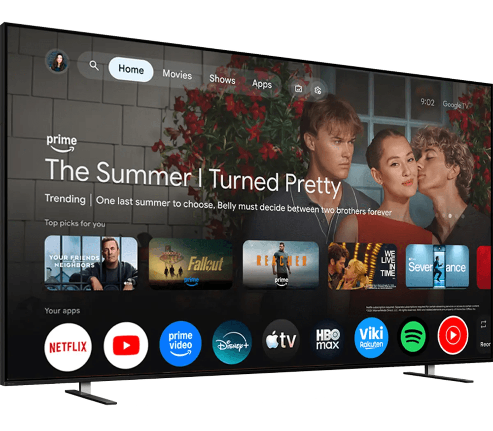 Sony K115XR90M2 - Google TV interface
